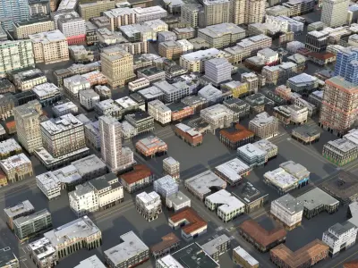 City 95 Low-poly 3D model