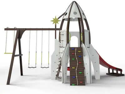 Children slide Rocket 3D model