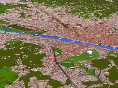 Florence City of Italy 3d model Low-poly 3D model