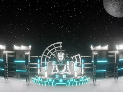 Stage Interstellar Low-poly 3D model