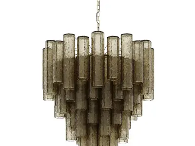  Murano Chandelier 48 Pink Glass Tubes Low-poly 3D model