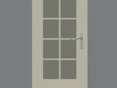 8-Panel Glass Door 3D model
