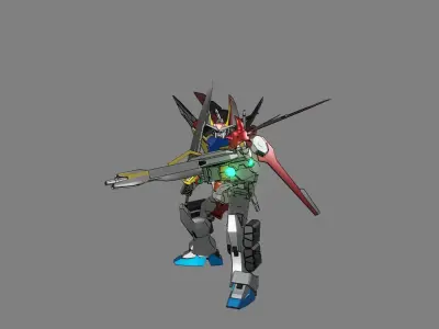 Attacker Gundam 20 A 3D model