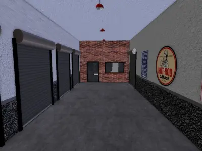 Complete Legacy Automotive Shop Low-poly 3D model