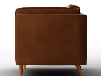 Atley High Sided Armchair Low-poly 3D model