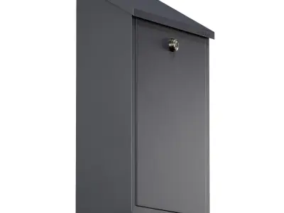 Black Metal Mailbox 3D model