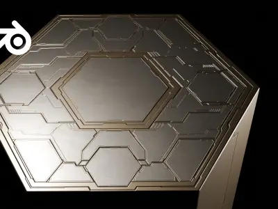 Halo infinite - Hexagon asset game Low-poly 3D model