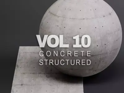 Concrete vol10 Structured 8K Seamless PBR Materials  Texture