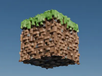 Minecraft 3d Grass Block  3D model