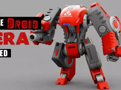 BATTLE DROID TERA  RIGGED 3D model
