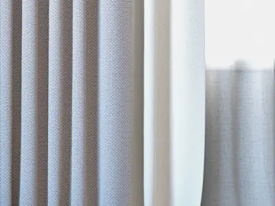 Curtains 103 Curtains with Tulle ROHI Credo 3D model