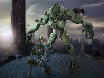 Beastmaster LowPoly rigged Low-poly 3D model