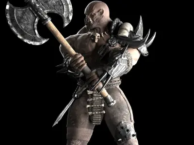 Orc warrior Low-poly 3D model