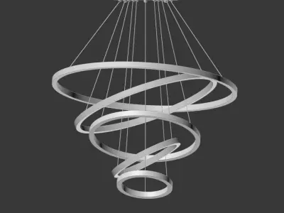 Multi Light Ring Led Pendant Light 3D model