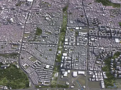 Incheon - 3D City Topography Terrain 3D Model Pack