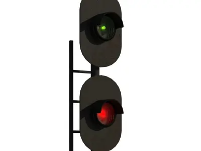 Traffic Light 3D model 16