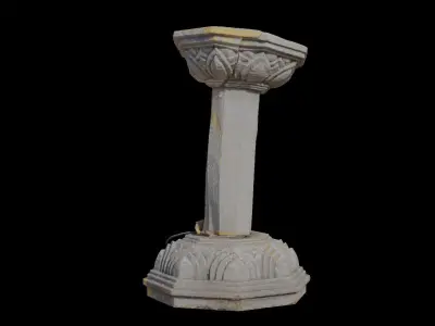 3D Stone Lantern Column model 3D model