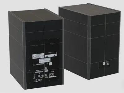 Pair of Speakers Low-poly 3D model