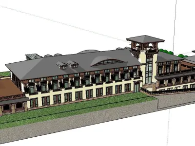 vacation spot-Resort-Fashion Leisure Hotel-0123 3D model