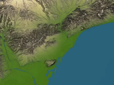 Barcelona Low-poly 3D model