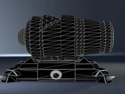 Cannon - Clash of Clans - Gold  Free low-poly 3D model