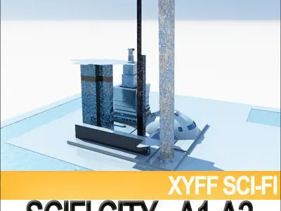 Xyff SciFi City A1 and A2 3D model