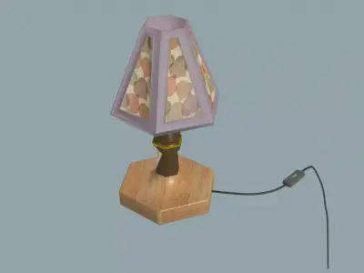 Living room small standing light Low-poly 3D model