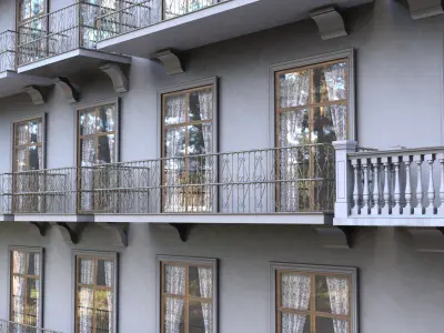 Haussmannian Style Residential Building 3D model