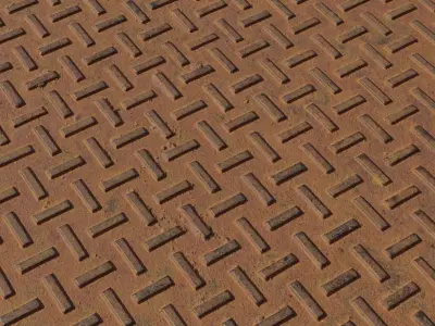 Raised Herringbone Tread Steel  Texture