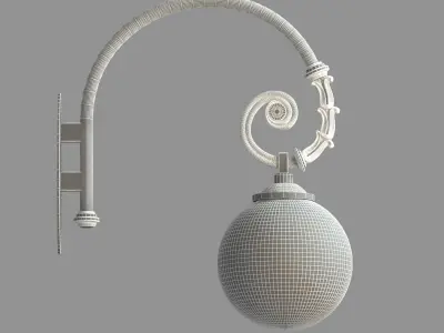 Classic Street Wall Lantern 3D model