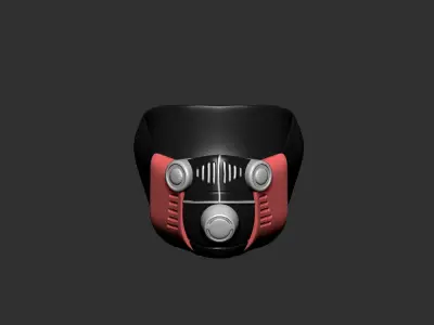gas mask helmet high poly sculpt 3d printable  3D model