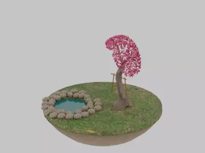 Tranquil Miniature Garden  3D model