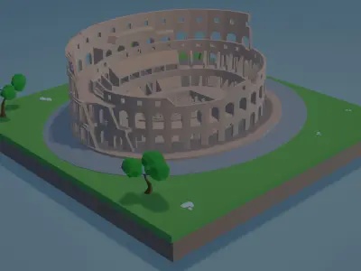 Colosseum  Low-poly 3D model