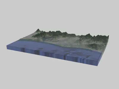 Hamamatsu City Low-poly 3D model
