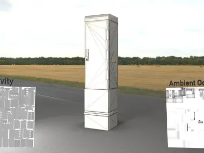 Electrical Distribution Cabinet 99 Low-poly 3D model