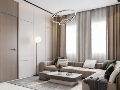 Modern Living Room 3D model