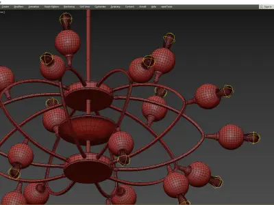 Queen molecule Low-poly 3D model