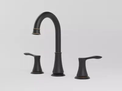 Double handed bathroom faucet 3D model