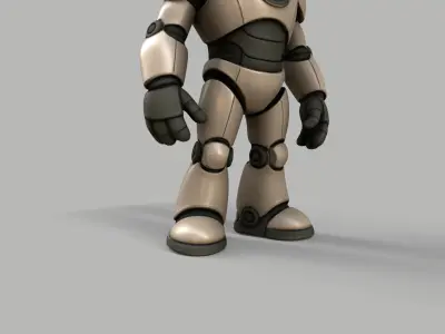 Stylized Cute Robot Low-poly 3D model
