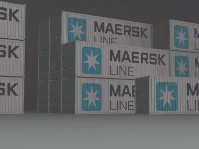 MAERSK Shipping Container Free 3D model