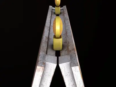 Construction Barrier - PBR Game Ready Low-poly 3D model