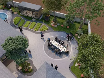 Modern Japanese Garden 3D model