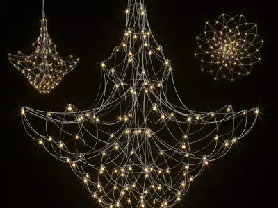 Baxter q2 suspension chandelier 3D model