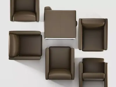 Bolero leather chair 3D model