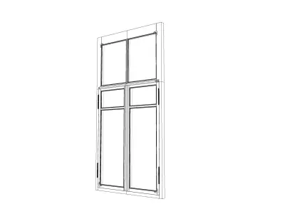 Classic frame window Free 3D model