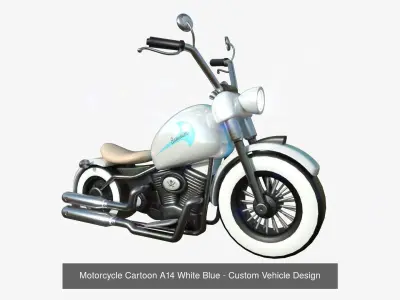 10 Motorcycle Cartoon A Collection - Custom Vehicle Design 3D Model Pack