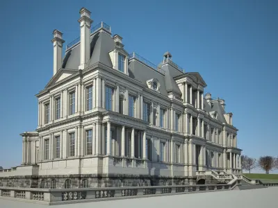 Chateau and Garden 3D model