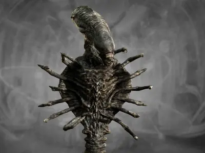 Xenomorph Snake Low-poly 3D model