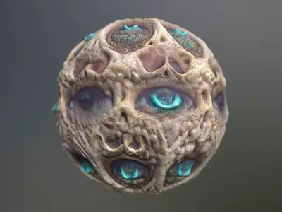 Material Skin Monster 12 Seamless PBR Texture Texture