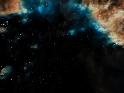 HDRI Panoramic Sky - VR 360 starfield - hard warm nebula 017 Low-poly 3D model